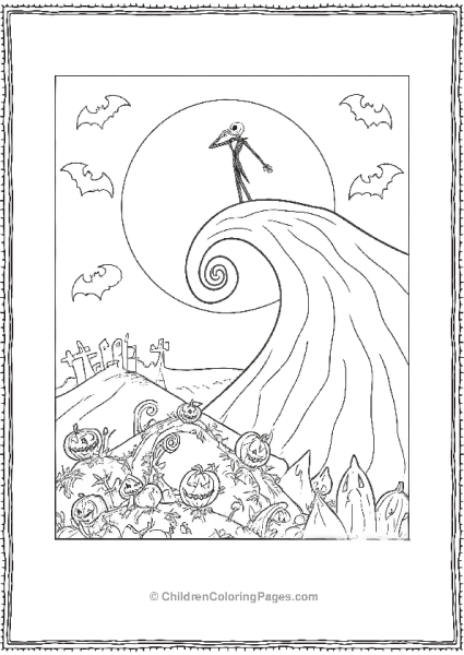 Nigtmare Before Christmas Jack On A Spooky Hill Free PDF Printable