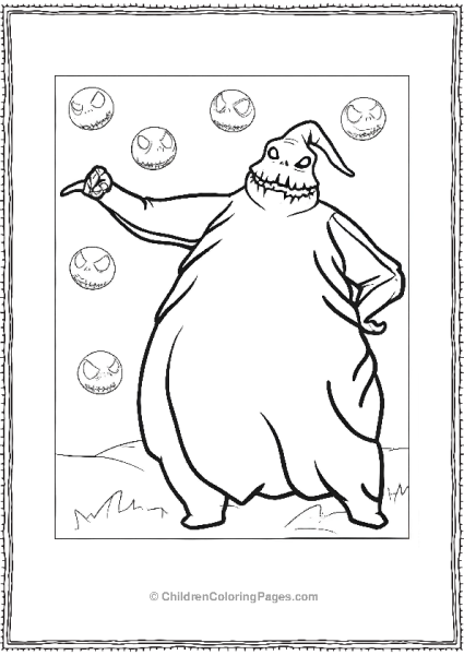 Oogie Boogie Holding A Dice Nigtmare Before Christmas Free PDF Printable