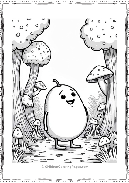 Orange Character In A Magical Forest Free PDF Printable