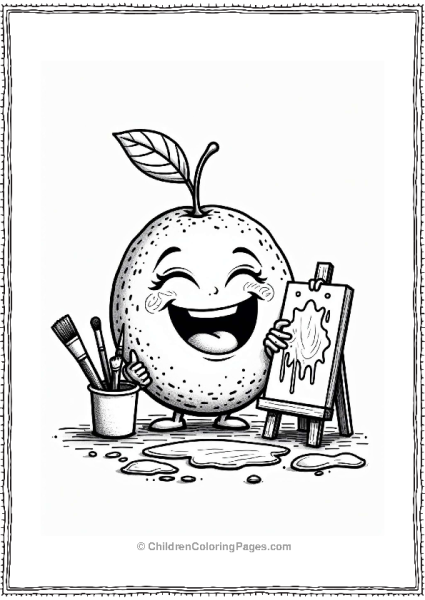 Orange Fruit Art Free PDF Printable