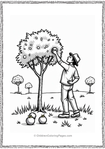 Orange Fruit Harvesting Free PDF Printable