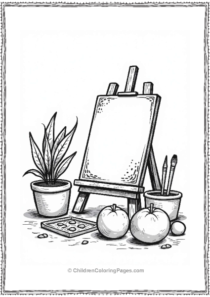Orange Fruit In Artists Studio Free PDF Printable