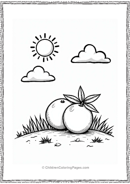 Orange Fruit In Summer Sunshine Free PDF Printable