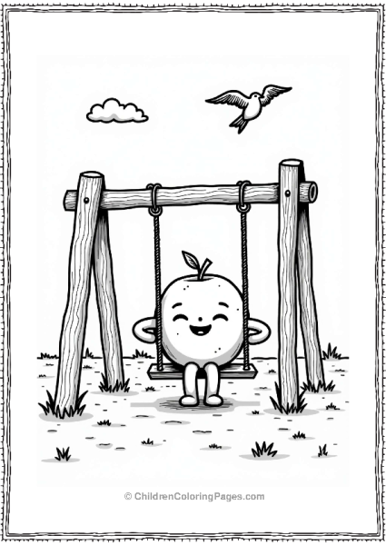 Orange Fruit On A Swing Free PDF Printable