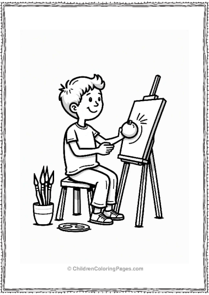 Orange Fruit Painting Free PDF Printable