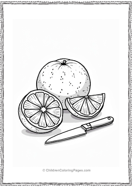 Orange Fruit Slice Free PDF Printable