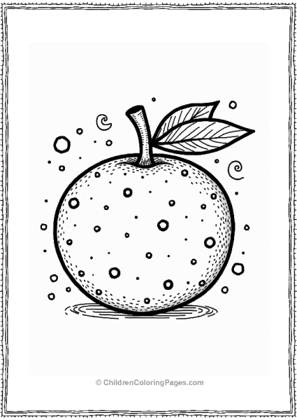 Orange Fruit With Dots Free PDF Printable