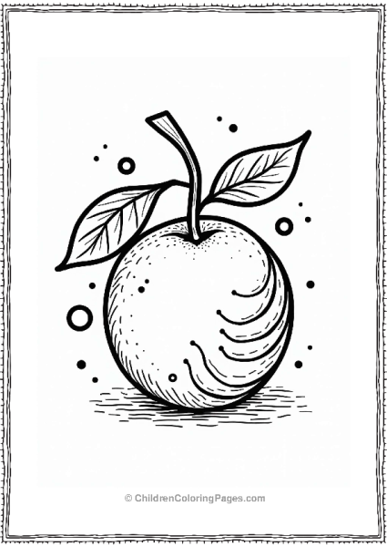 Orange Fruit With Swirls Free PDF Printable