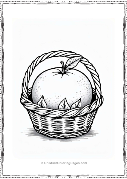 Orange In A Basket Free PDF Printable
