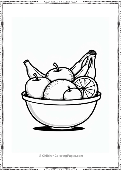 Orange In A Fruit Bowl Free PDF Printable