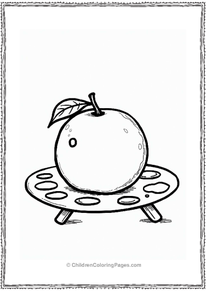 Orange On An Artists Palette Free PDF Printable