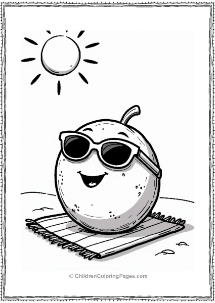 Orange Slice At The Beach Free PDF Printable