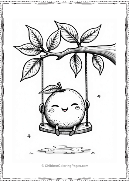Orange Slice On A Swing Free PDF Printable