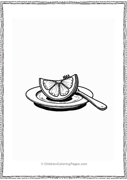 Orange Slice On Plate Free PDF Printable