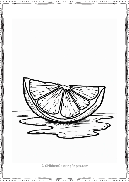 Orange Slice With Juice Drops Free PDF Printable