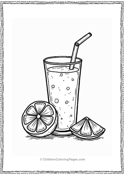 Orange Smoothie Illustration Free PDF Printable