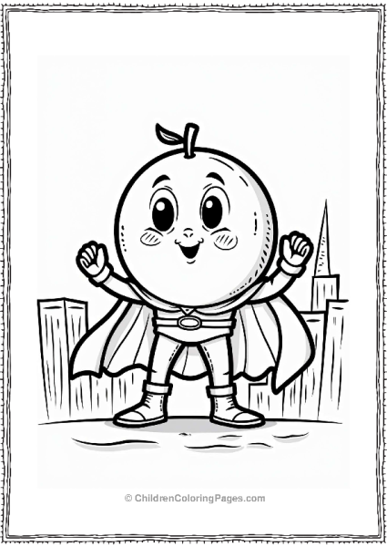 Orange Superhero Character Free PDF Printable