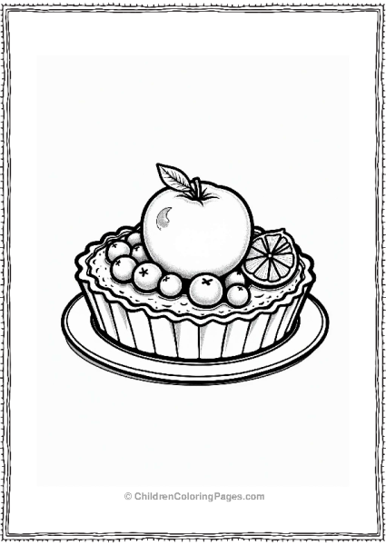 Orange Tart Illustration Free PDF Printable