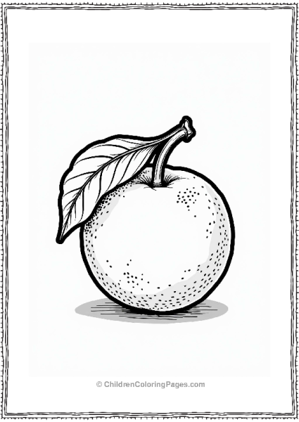 Orange With Leaf Free PDF Printable
