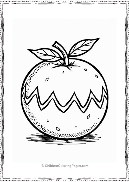 Orange With Zigzag Pattern Free PDF Printable