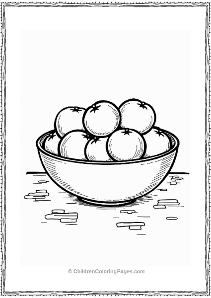 Oranges In A Bowl Free PDF Printable