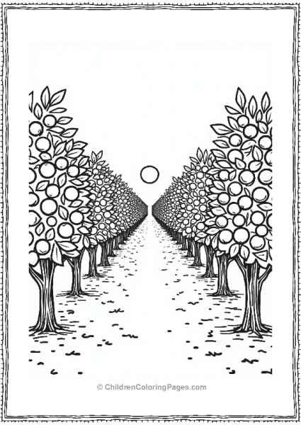 Oranges In A Sunny Orchard Free PDF Printable