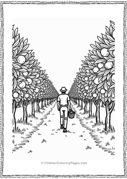 Oranges In Sunset Orchard Free PDF Printable