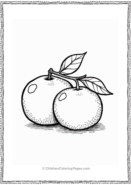 Oranges With Leaves Free PDF Printable
