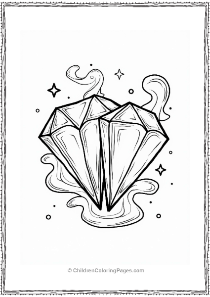 Overlapping Diamonds With Abstract Waves Free PDF Printable