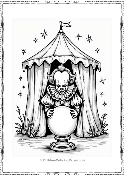 Pennywise At The Fortune Teller Tent Free PDF Printable