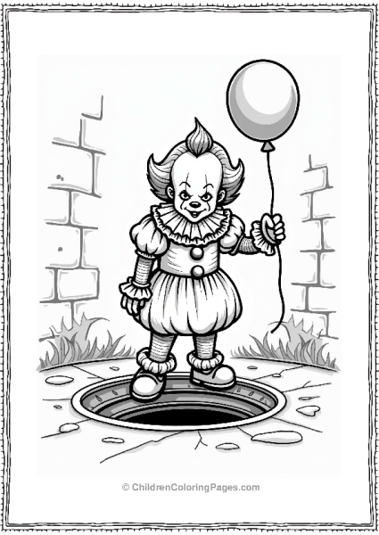 Pennywise By The Mysterious Drain Free PDF Printable