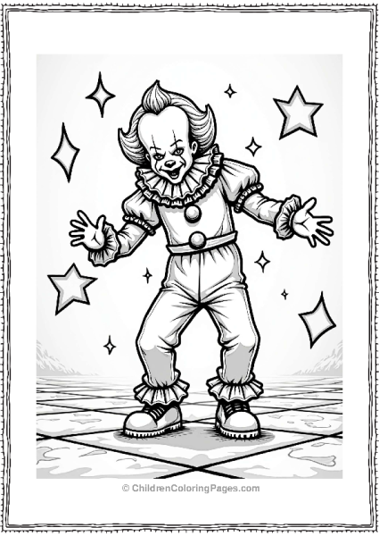 Pennywise Dancing On A Checkered Floor Free PDF Printable
