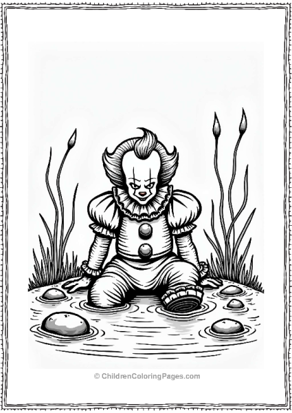 Pennywise Lurking In The Pond Free PDF Printable