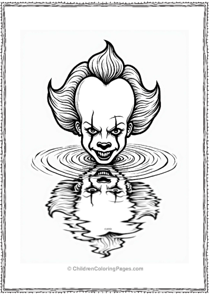 Pennywise Reflection In Water Free PDF Printable