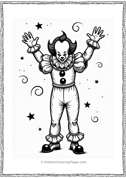 Pennywise The Clown In A Dance Pose Free PDF Printable