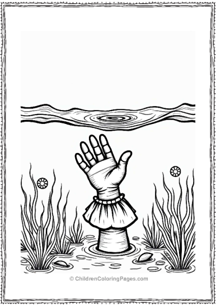 Pennywises Hand Reaching From Water Free PDF Printable