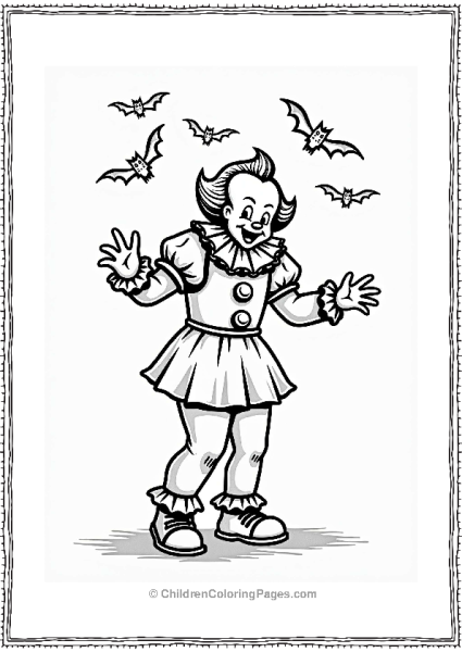 Pennywises Joyful Dance With Bats Free PDF Printable