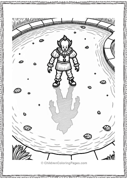 Pennywises Shadow In A Pool Free PDF Printable