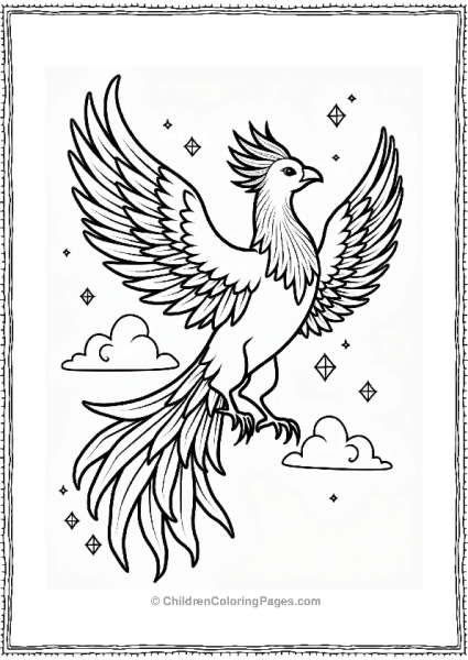 Phoenix Rising With Diamonds 1 Free PDF Printable