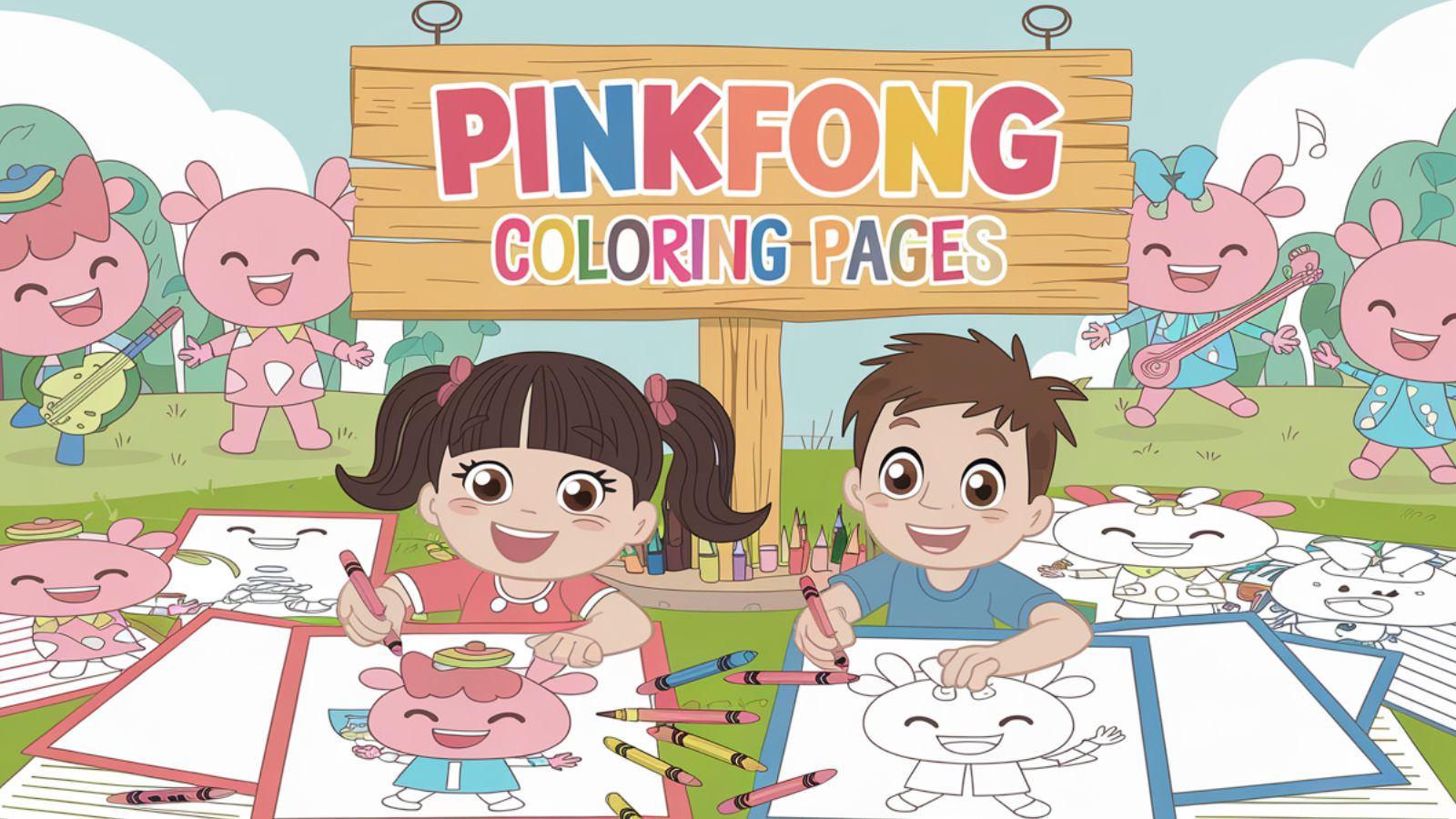 Pinkfong Coloring Pages – Free PDF Printables 🦊🎶🐬🎵💛
