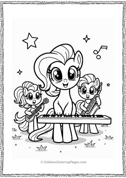 Pinkie Pie And Friends In A Band Free PDF Printable