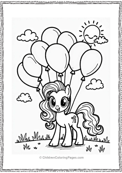 Pinkie Pie At A Balloon Festival Free PDF Printable