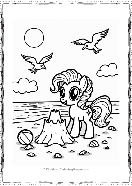 Pinkie Pie At A Beach Party Free PDF Printable