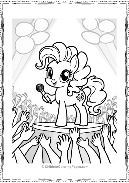 Pinkie Pie At A Music Festival Free PDF Printable