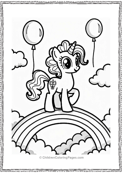 Pinkie Pie At A Rainbow Bridge Free PDF Printable