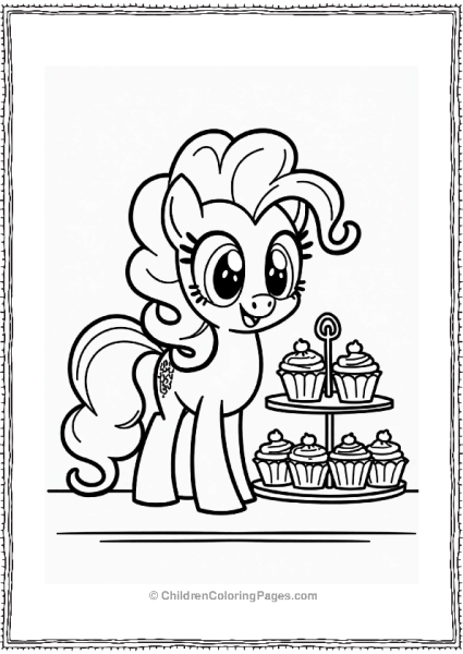 Pinkie Pie At The Cupcake Stand Free PDF Printable