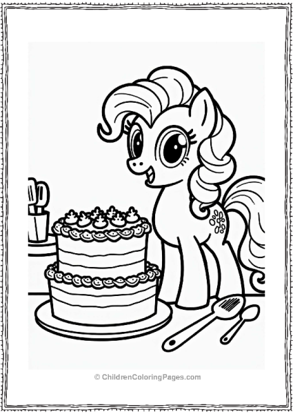 Pinkie Pie Baking A Cake Free PDF Printable