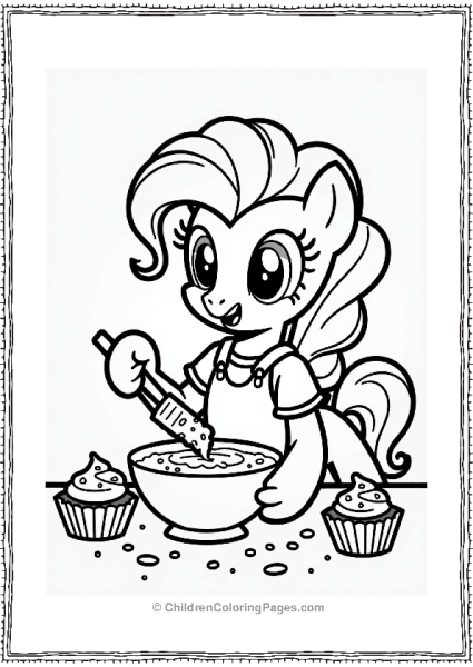 Pinkie Pie Baking Cupcakes Free PDF Printable