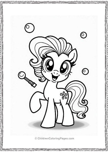 Pinkie Pie Blowing Bubbles Free PDF Printable