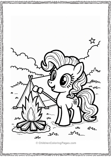 Pinkie Pie Camping Under The Stars Free PDF Printable
